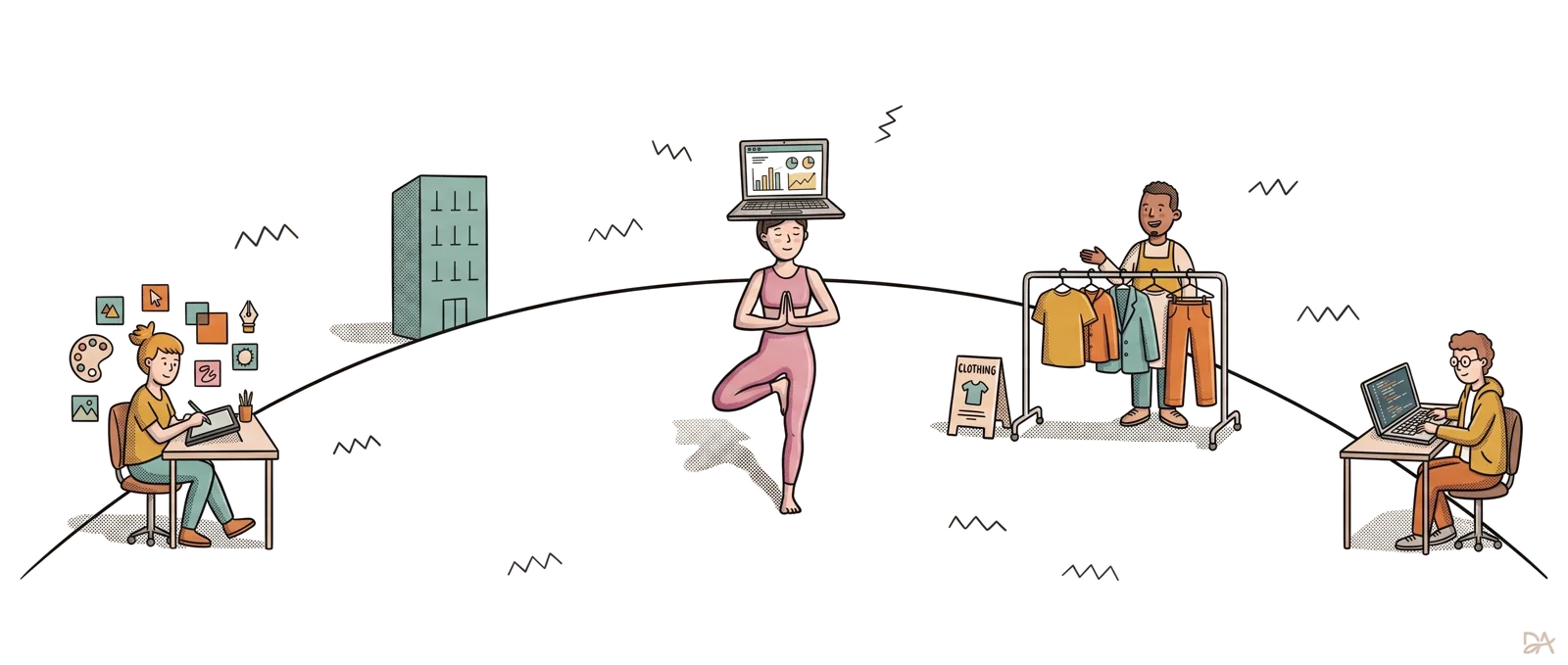 Emprendedores de distintos rubros trabajando en su ciudad